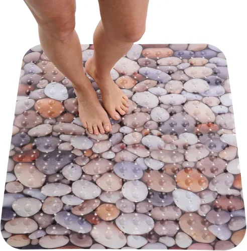 Miniatura 19 de ENKOSI Tapete de ducha extra grande antideslizante – 47 x 32 pulgadas – Tapete de ducha de baño XL – Tapetes de ducha grandes para suelos de ducha