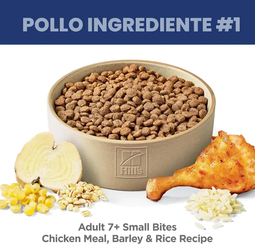Miniatura 3 de Hill's Science Diet Adult 7+ Small Bites - Alimento seco para perros, harina de pollo, cebada y arroz, bolsa de 15 libras