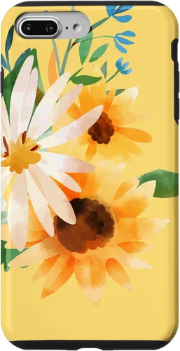Miniatura 12 de iPhone 16 Yellow Sunflower Vintage Flower Petals Case