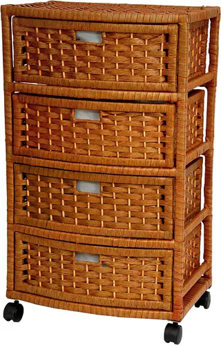 Miniatura 11 de Red Lantern Oriental Furniture - Cofre ocasional de fibra natural de 16 pulgadas, 2 cajones