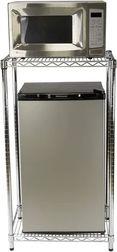 Miniatura 4 de SI Shelving Inc. - Mini carrito de nevera de 18 pulgadas de profundidad x 24 pulgadas de ancho x 14 pulgadas de alto para dormitorios con estante