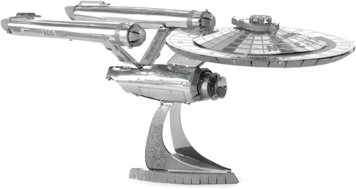 Miniatura 2 de Fascinations Juego de 2 modelos de Metal Earth 3D Star Trek USS Enterprise NCC-1701D y USS Enterprise NCC-1701