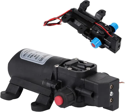 Miniatura 8 de Bomba autocebante de agua, bomba de microdiafragma de alta presión de 12 V 60 W, bomba de rociador autocebante de 116 PSI para caravana, camping