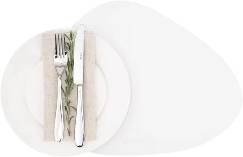 Miniatura 9 de Restaurantware Juego de 6 manteles individuales de cocina de 16 x 12 pulgadas para mesa de comedor en relieve, impermeables, con forma de huevo