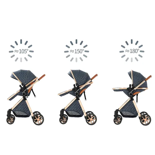 Miniatura 8 de Cochecito de bebé 2 en 1 reversible portátil estándar, cochecito convertible plegable para bebé, carriola para recién nacidos, capazo plegable de 2