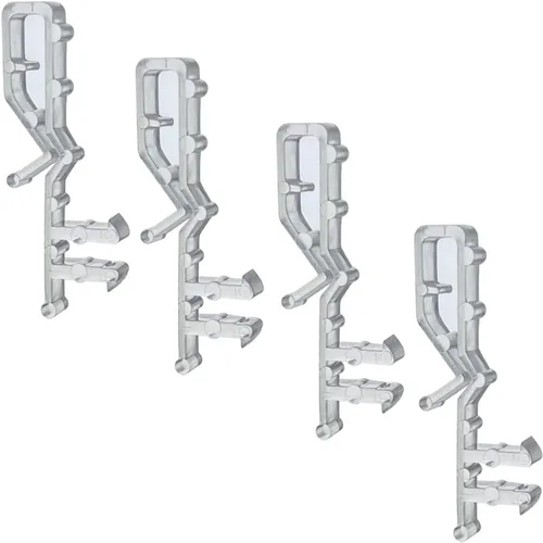 Miniatura 6 de 12 clips para persianas de 1-7/8 pulgadas, clips de cenefa de canal oculto, color transparente para persianas de madera sintética y real, soporte