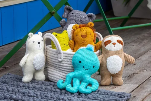 Miniatura 2 de Mary Meyer Juguete suave tejido para bebé, 7 pulgadas, elefante