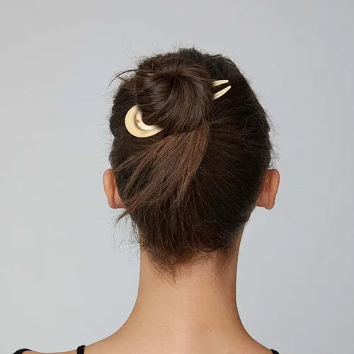 Miniatura 5 de ANBALA 3 horquillas francesas de metal para el cabello para mujeres, rizos franceses para moños, recogidos, elegante y fuerte, clip ondulado que