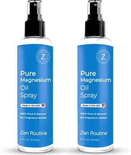 Miniatura 9 de Spray de aceite de magnesio puro de 12 onzas – Magnesio tópico de grado USP premium para pies, cuerpo y músculos – Ayuda con calambres