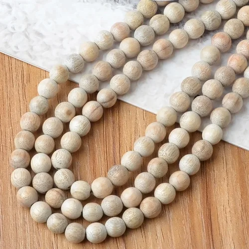 Miniatura 18 de MASSIVE BEADS - KIT de 960 cuentas de madera redondas sueltas mixtas naturales de 6 mm para hacer joyas, con hilo e agujas (12 de madera, 6 mm)