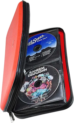 Miniatura 10 de Funda para CD, billetera resistente de capacidad para 72 personas, soporte para DVD para automóvil, carcasa rígida resistente, soporte para disco