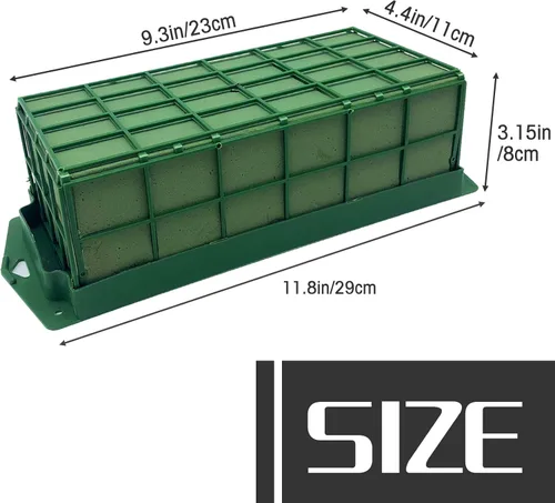 Miniatura 2 de 2 jaulas de espuma floral, suministros de arreglos florales con soporte rectangular, ladrillos para decoración de flores frescas, bodas, vacaciones