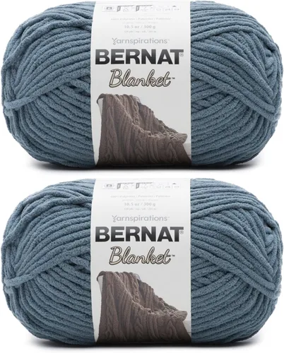 Miniatura 15 de Bernat - Estambre para mantas súper esponjoso acrílico, 2 paquetes de 300g/10.5 onzas, #6, chenilla gruesa de peso pesado para tejer y crochet