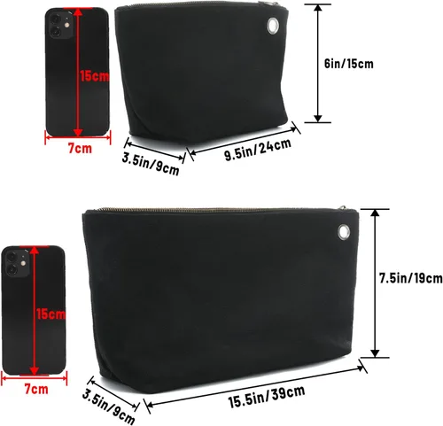 Miniatura 2 de Bolsa de almacenamiento de herramientas multiusos, bolsa de lona encerada de 16 onzas para hombres y mujeres, bolsas organizadoras de herramientas