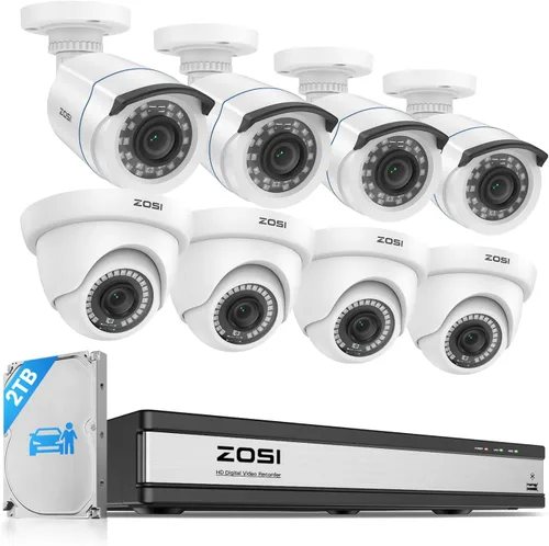 Miniatura 12 de ZOSI Sistema de cámara de seguridad para el hogar 3K 5MP Lite H.265+, DVR de vigilancia de 8 canales con detección de vehículos humanos AI y 4
