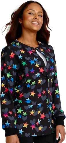 Miniatura 6 de Cherokee Impresiones Mujeres Calentamiento Scrubs Chaqueta Snap Front CK321