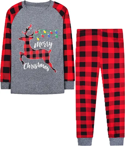 Miniatura 3 de Conjunto de pijama de Navidad a juego para la familia, conjunto de pijama de Navidad de algodón