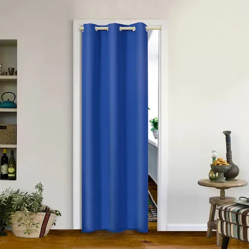 MYSKY HOME - Cortinas de color azul rey liso para habitación de guardería con ojales en la parte superior, cortinas de ventana con aislamiento Azul