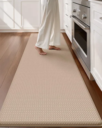 Miniatura 11 de Color&Geometry - Alfombras de cocina antideslizantes e impermeables Alfombra de cocina acolchada Alfombra antifatiga para pararse de 30 x 18 Verde