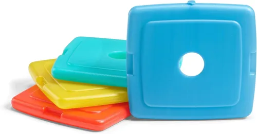 Miniatura 2 de Cool Coolers by Fit + Fresh, 4 Pack Slim Ice Packs, Space Saving Reusable Ice Packs for Lunch Boxes or Coolers Multicolor (paquete de 8)