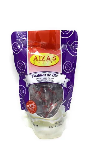 Miniatura 2 de Aizas Sweets, Pastillas de Ube - Caramelo de leche masticable con ñame morado (paquete de 3), importado de Filipinas, 4.72 onzas (cada uno)