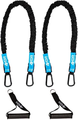 Miniatura 15 de Cuerdas de resistencia – Bandas de resistencia de hombro y núcleo – Perfecto para calentamiento dinámico y rehabilitación – Par de lujo de 2 cables
