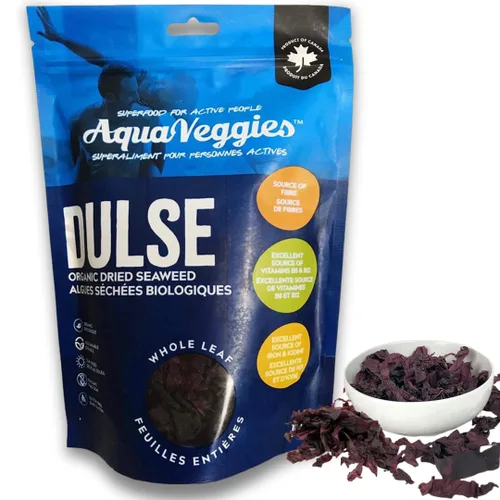 Miniatura 12 de Aqua Veggies Organic Atlantic Dulse Flakes grandes de 2 onzas, cosechadas a mano, secado al sol, Bahía de Fundy, excelente fuente de vitaminas B6