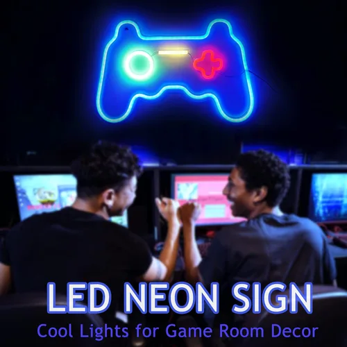Miniatura 2 de Letrero de neón con luz de consola de videojuegos, decoración de pared para dormitorio, decoración de habitación de adolescentes y niños, letrero