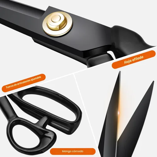 Miniatura 3 de Tijeras de tela profesionales, tijeras de costura resistentes de 8 pulgadas para corte de tela, tijeras de costura afiladas a medida para cortar