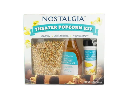Miniatura 11 de Kit de máquina de palomitas Nostalgia Theater – 1 lb. de granos y 12.5 oz. de aceite con sabor a mantequilla – Tres sabores de sal sazonadora de 3