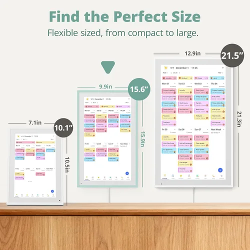 Miniatura 9 de Dragon Touch Calendario digital de 15.6 pulgadas y tabla de tareas, planificador familiar inteligente con pantalla táctil interactiva, marco