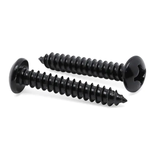 Miniatura 14 de Tornillos autorroscantes #4 x 1 de cabeza de sartén Tornillos para chapa metálica y madera, óxido negro, acero inoxidable 304 18-8, 100 piezas
