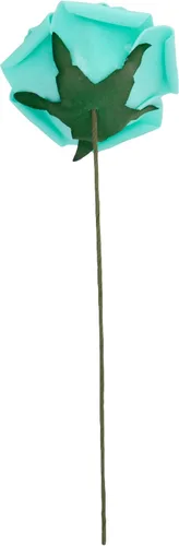 Miniatura 3 de Wrapables® Flor de rosa artificial, flores de tacto real para ramos de boda y centros de mesa, aguamarina