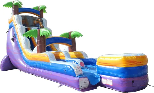 Miniatura 21 de TentandTable Tobogán acuático inflable para niños y adultos, diversión acuática gigante de grado comercial, incluye soplador de aire eléctrico, 35