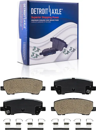 Miniatura 30 de Detroit Axle - Kit de freno trasero para Honda Civic CRX Prelude Acura Integra Rotores de freno perforados y ranurados Pastillas de freno