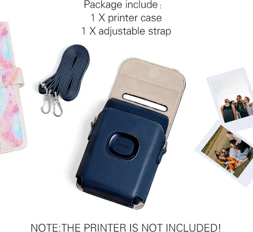 Miniatura 7 de MIni Link 2 - Funda de piel sintética para impresora Fujifilm Instax Mini Link 2 con correa de hombro ajustable
