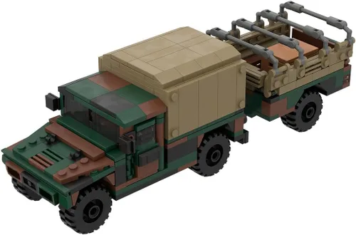Miniatura 6 de Kit de construcción de vehículos blindados M998A1 de Karoyd Technic, juego de bloques de construcción de la serie militar blindada (355 piezas)