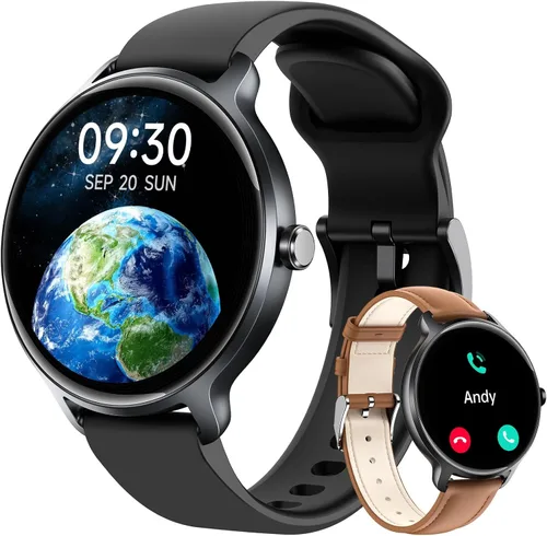 Smart Watch for Women Men, 1.27" HD AMOLED Stylish Smartwatch (Answer/Call) for iPhone/Android/Samsung, Fitness Tracker with 120+ Sport Modes, Heart