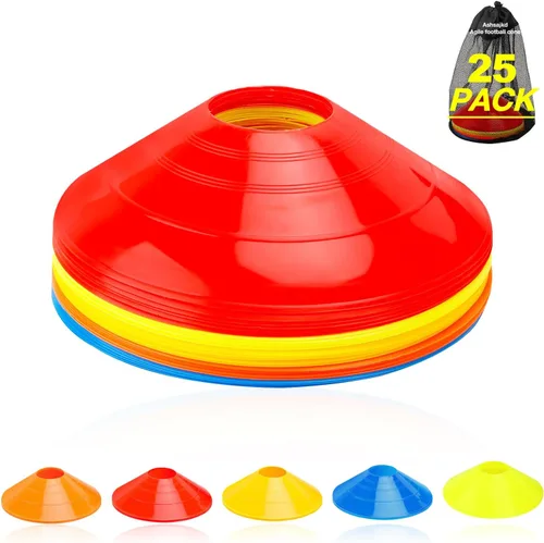 Miniatura 8 de Ashsajkd Juego de 25/50/100 conos de fútbol de agilidad con bolsa de transporte y para conos de fútbol para entrenamiento, fútbol, baloncesto