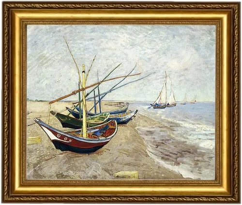 Miniatura 42 de ELITEART -Noche estrellada sobre el ródano por Vincent Van Gogh Giclée Art Canvas Prints- Tamaño del marco: 28 x 35 pulgadas