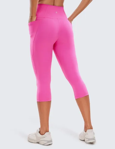 Miniatura 2 de CRZ YOGA Butterluxe - Leggings capri de entrenamiento con bolsillos de 19 pulgadas, cintura alta, pantalones cortos de yoga para mujer, suaves como