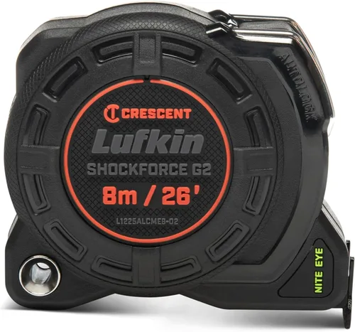 Lufkin Shockforce G2 Nite Eye - Cinta métrica automática de 25 pies - L1225ALCMEB-02