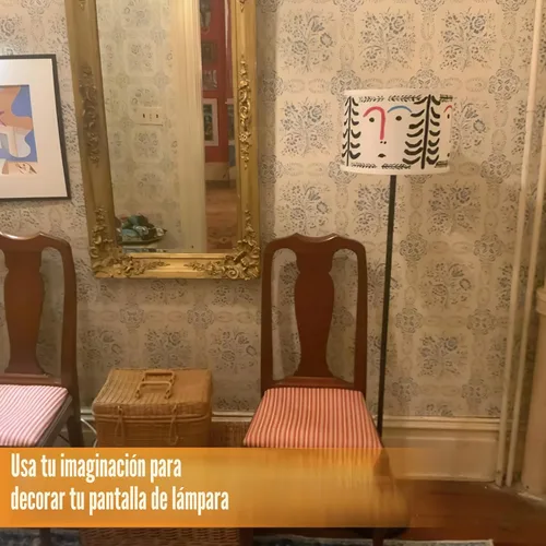 Miniatura 7 de Lámpara de pie moderna de diseño simple con pantalla blanca, interruptor de pedal, lámparas pequeñas y altas de 60 pulgadas para el hogar, A: blanco