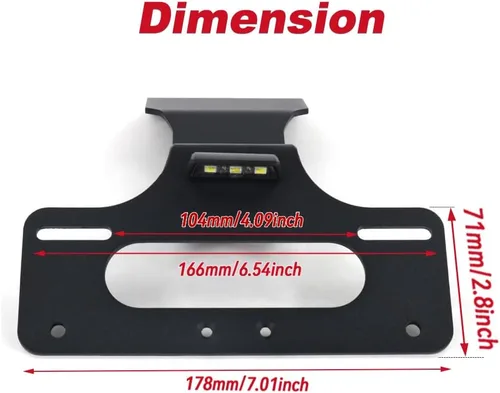 Miniatura 4 de Xitomer Eliminador de Guardabarros Apto para CRF300L 2021-2025 Organizador de Cola CRF300L RALLY CRF300RX CRF300RL Soporte para Placa de Matrícula