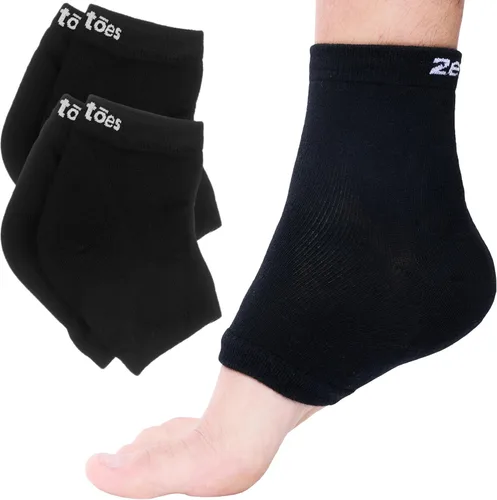 ZenToes Calcetines hidratantes para tratamiento de talón agrietado, vitamina E, calcetines de talón con infusión de aceite de oliva y aceite de