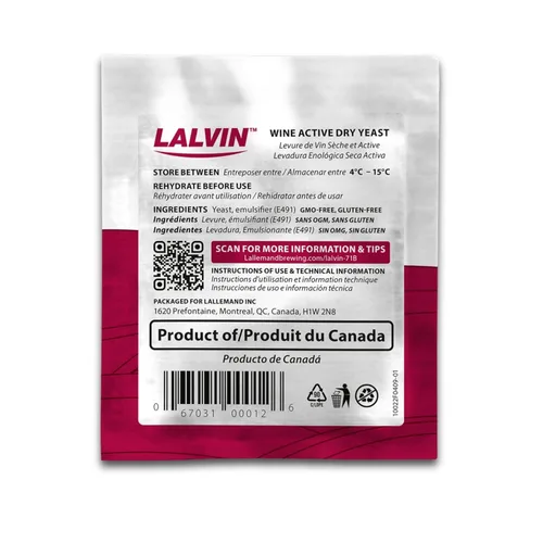 Miniatura 2 de Lalvin EC-1118 Levadura de vino (paquete de 5) - Levadura de champán - Hacer Mead de sidra de vino Kombucha en casa - 0.18 oz Sachets