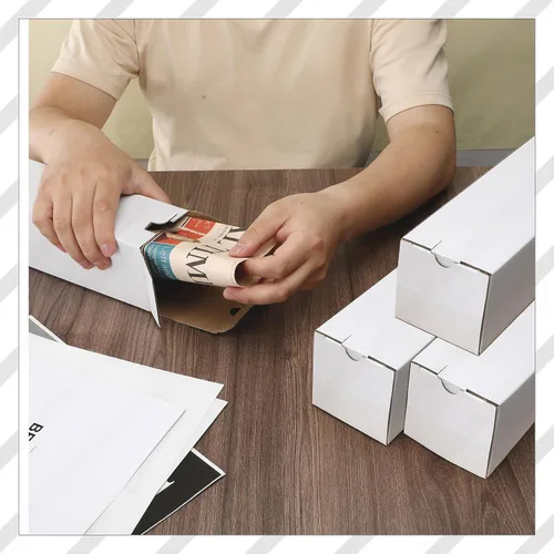 Miniatura 5 de Colarr 50 tubos de correo de 3 x 3 x 12 pulgadas, caja de cartón corrugado, tubos de envío cuadrados, cajas de vaso para mudanza y almacenamiento, a