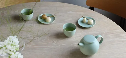 Miniatura 4 de KINTO 17145 PEBBLE - Taza y platillo, 6.1 fl oz (6.1 fl oz), verde musgo