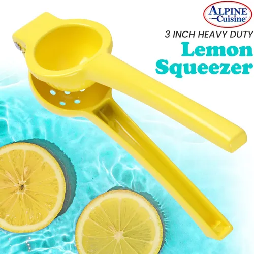 Miniatura 8 de Alpine Cuisine Exprimidor de limón resistente de 2.95 pulgadas – Exprimidor manual de cítricos de aluminio, prensa manual de cítricos, prensa
