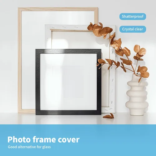 Miniatura 2 de Art3d Paquete de 10 hojas de PET y plexiglás de 8 x 10 pulgadas, paneles de plástico flexible transparente para manualidades, marcos de fotos